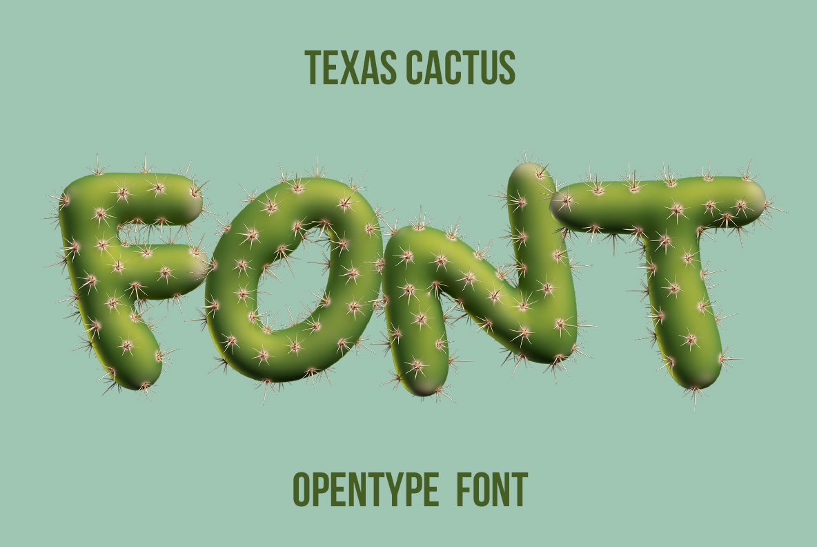 Texas Cactus Font cover image.