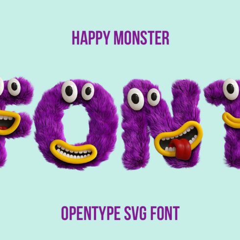 Happy Monster Font cover image.