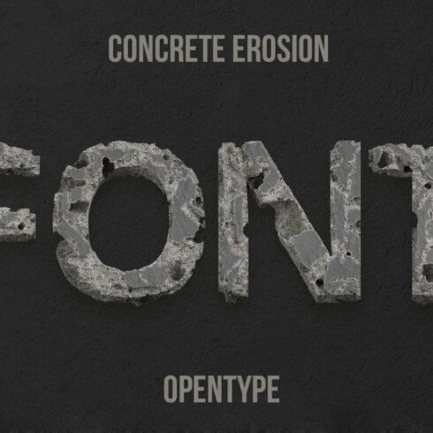 Concrete Erosion Font cover image.