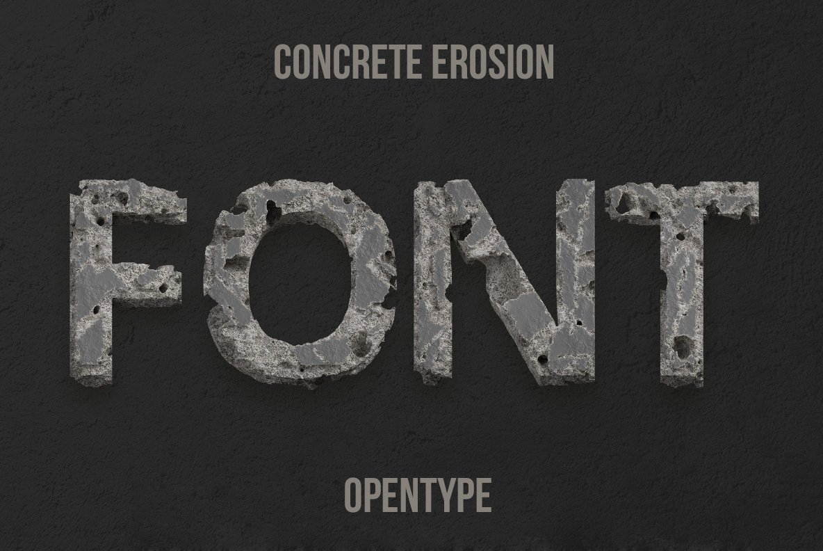 Concrete Erosion Font cover image.