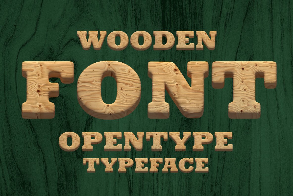Wooden Font cover image.