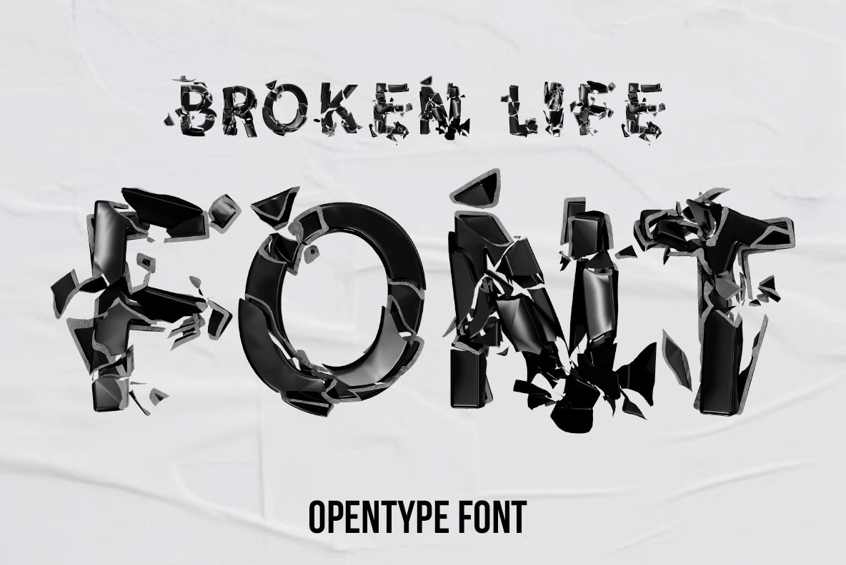 Broken Life Font cover image.
