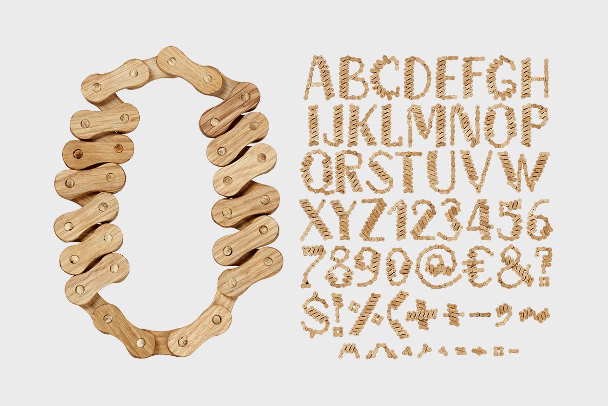 Wooden Chain Font preview image.