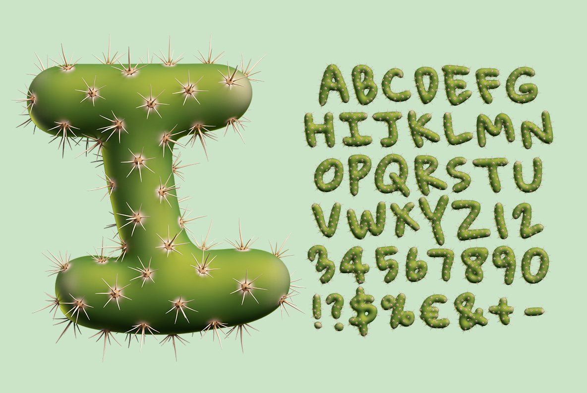 Texas Cactus Font preview image.