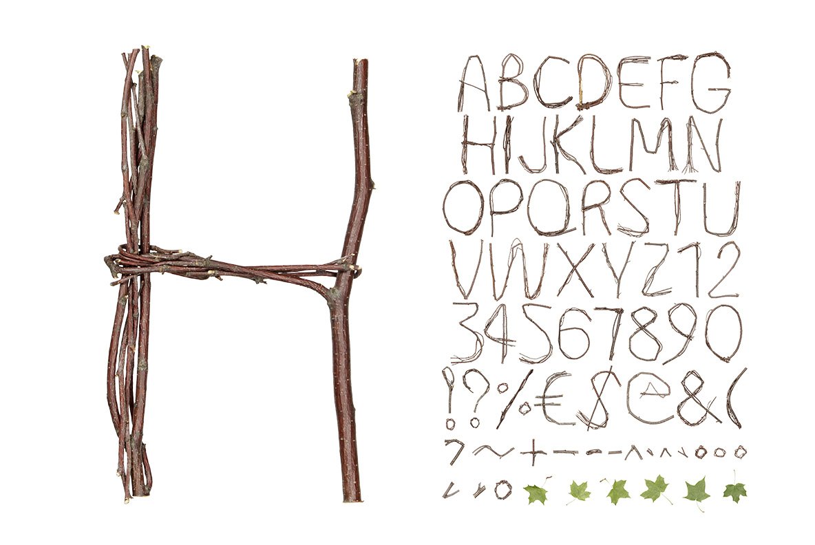 Twigs Font preview image.