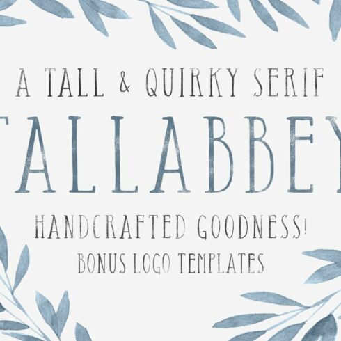 Tall Abbey Serif + 5 Logo Templates cover image.