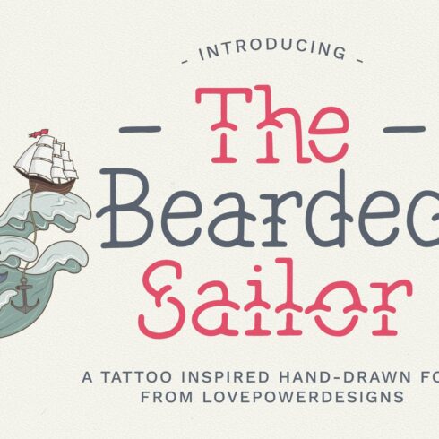 The Bearded Sailor - Tattoo Font cover image.