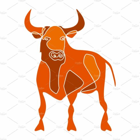 Silhouette of stand bull terracotta cover image.