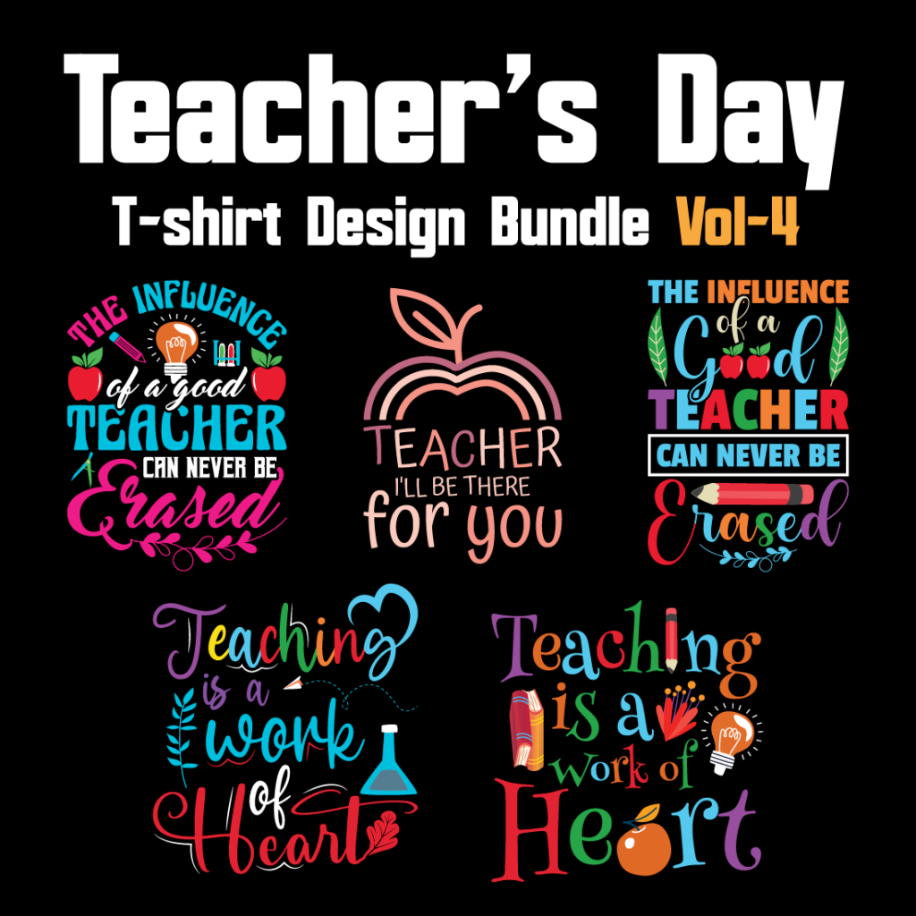 Teacher’s Day T-shirt Design Bundle Vol-4 - MasterBundles