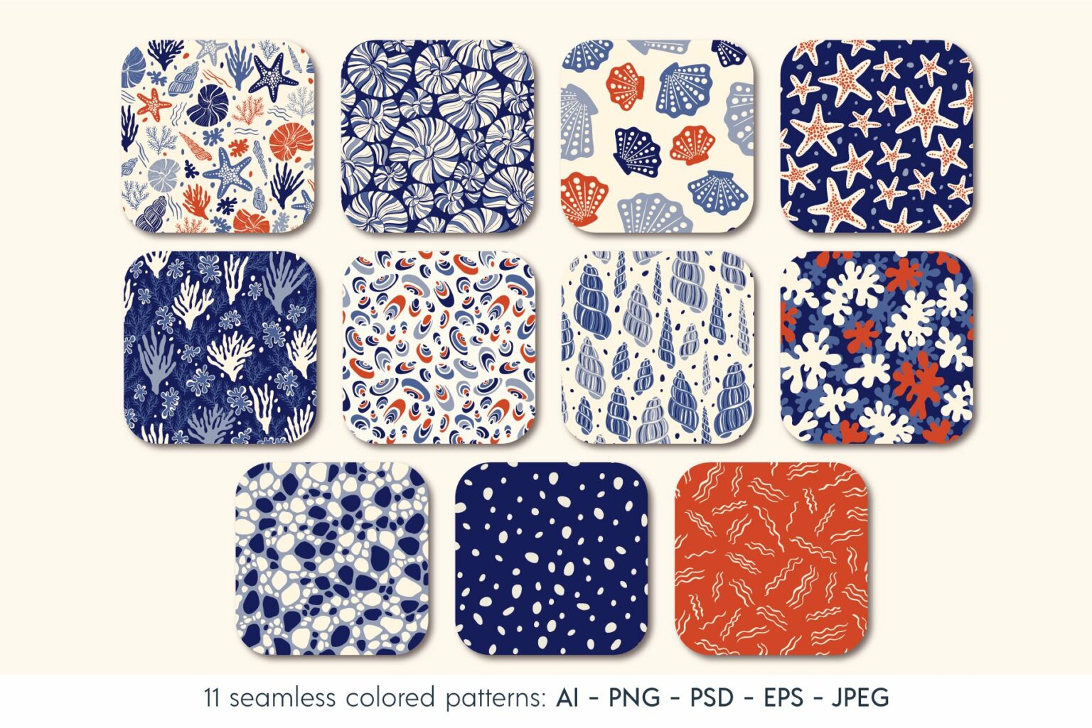 Sea Life Clipart and Patterns – MasterBundles