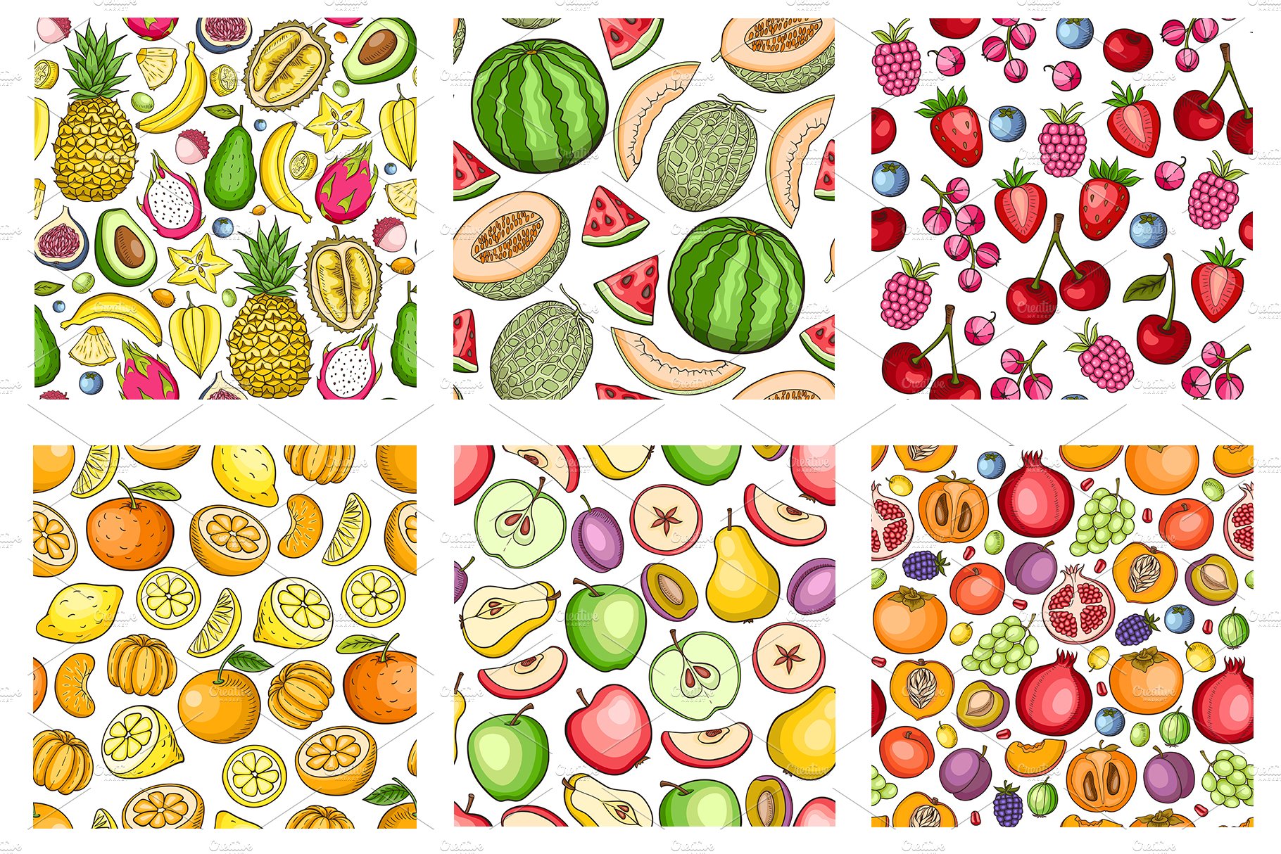 Fruit Vector Design Kit preview image.