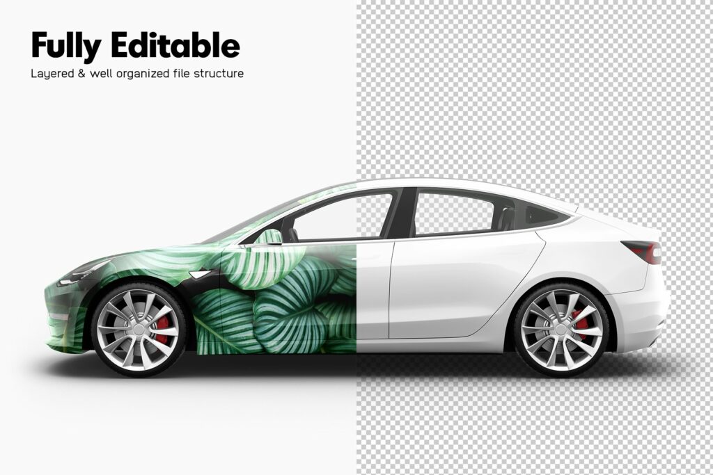 Electric Car Mockup 1 – MasterBundles