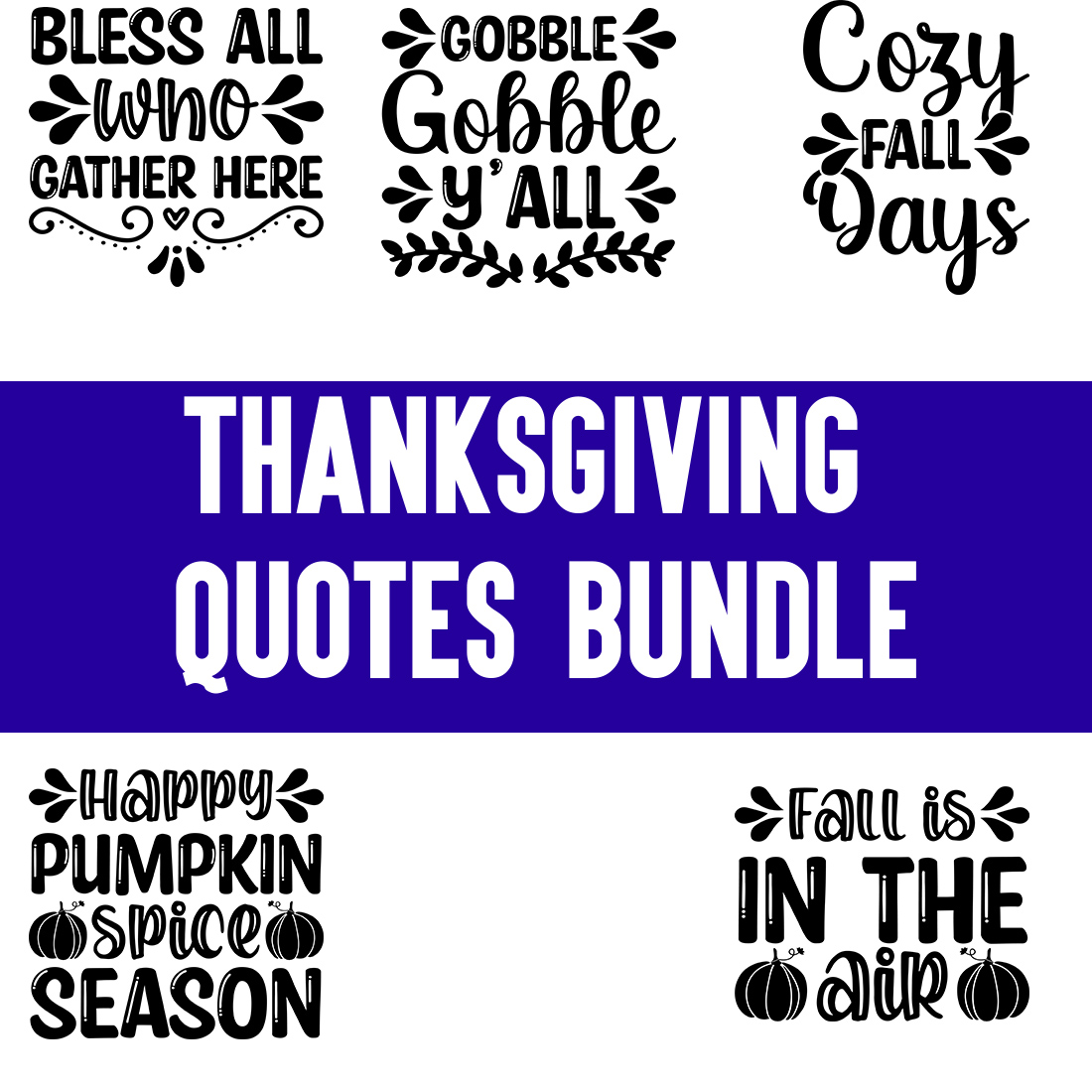 Thanksgiving Quotes Bundle preview image.