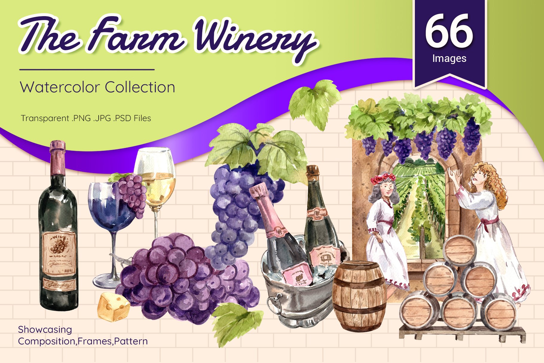 The Farm Winery, Vineyard Watercolor cover image.