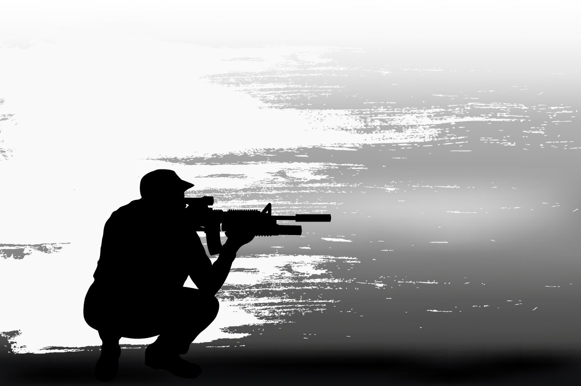 the sniper prepares for shooting 949