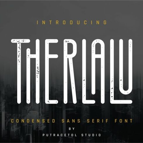 Therlalu - Condensed Sans Serif Font cover image.