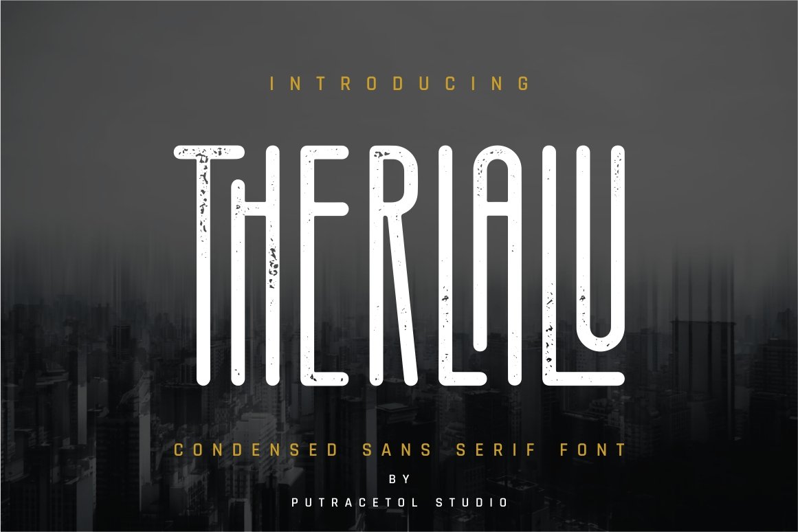 Therlalu - Condensed Sans Serif Font cover image.