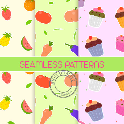 High Quality Seamless Pattern Textures for Gift wrapping, Kids room and Kitchen Décor cover image.