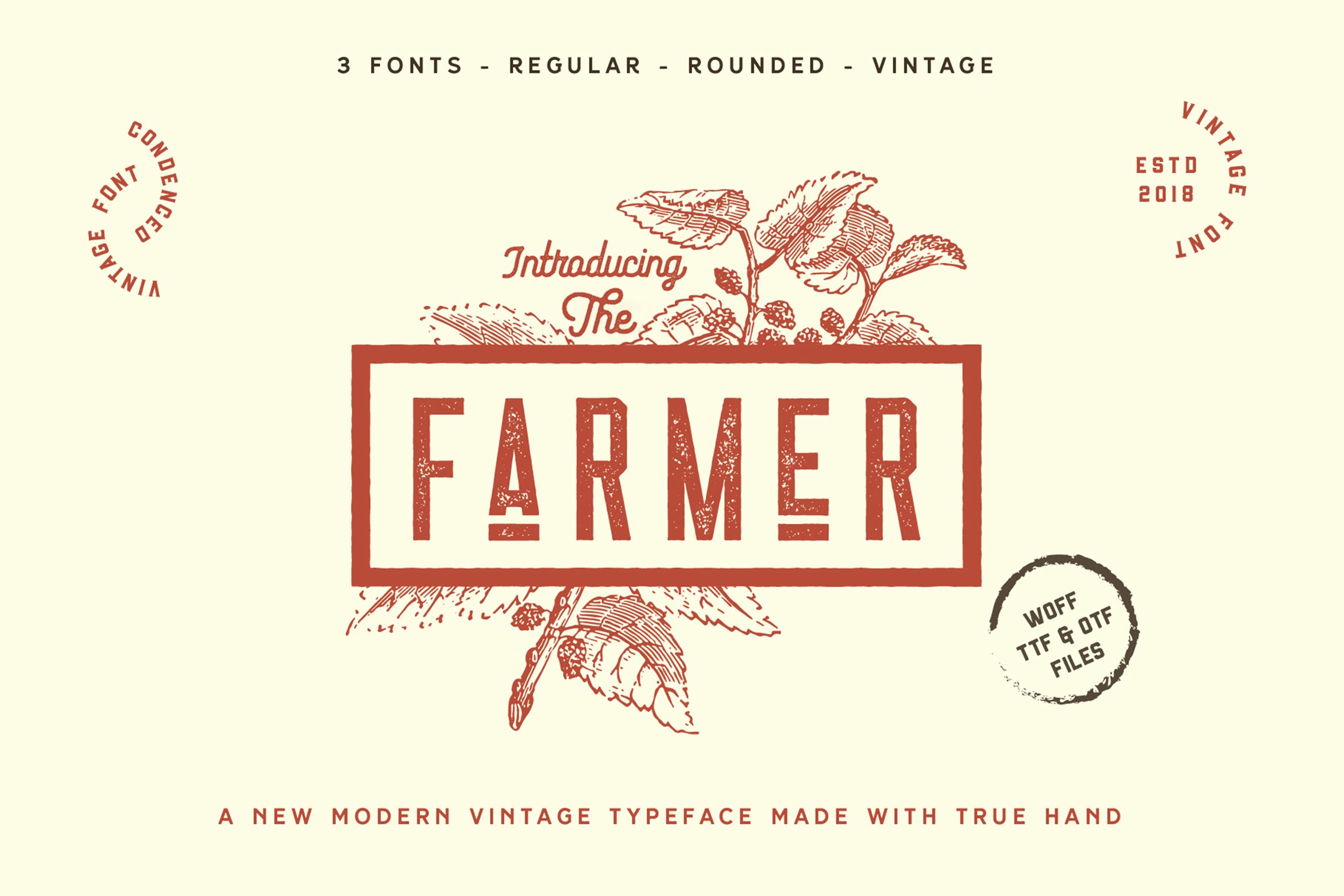 The Farmer Font - Condensed Typeface cover image.
