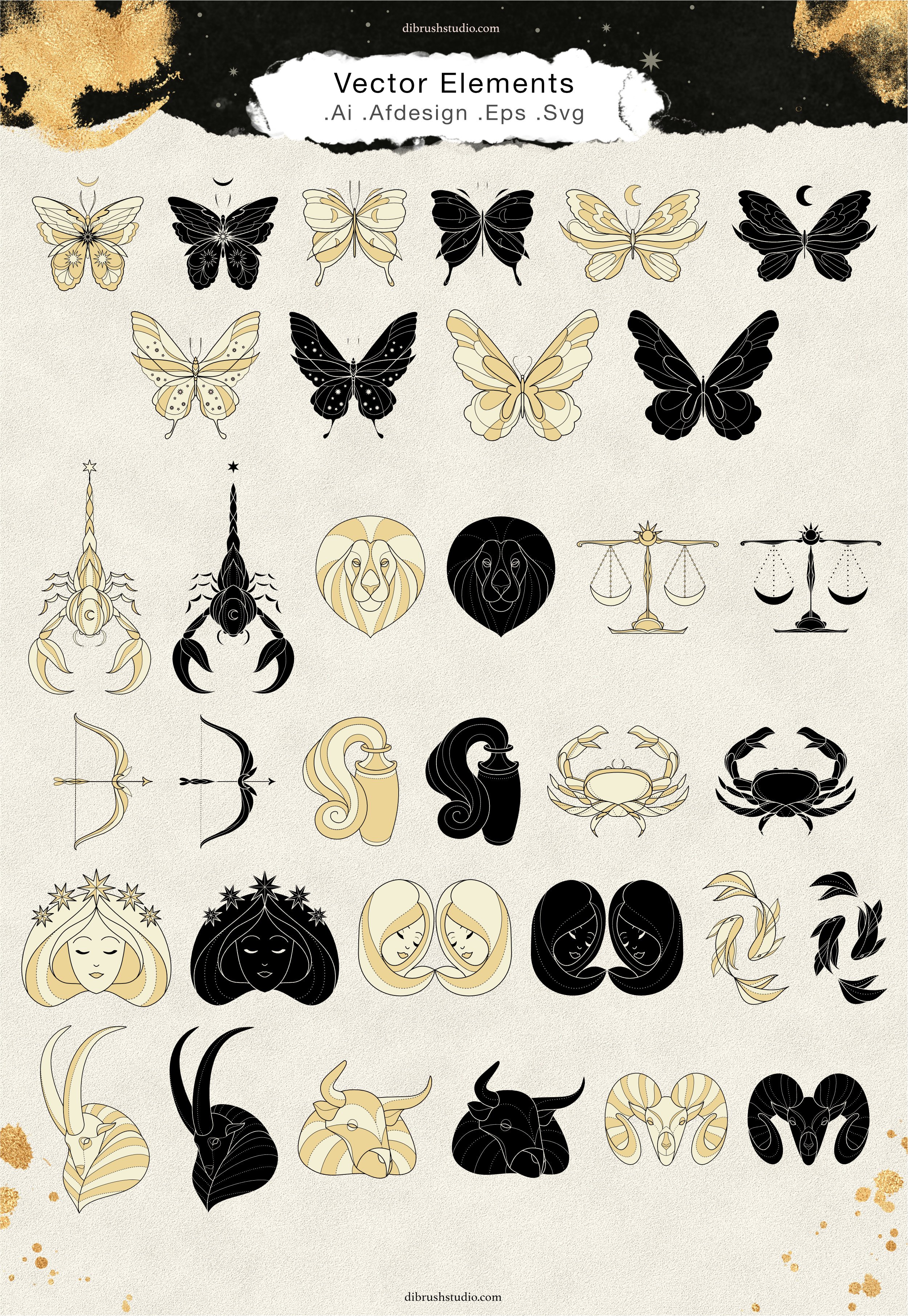 Nightfall - ClipArt & Vector Pack preview image.