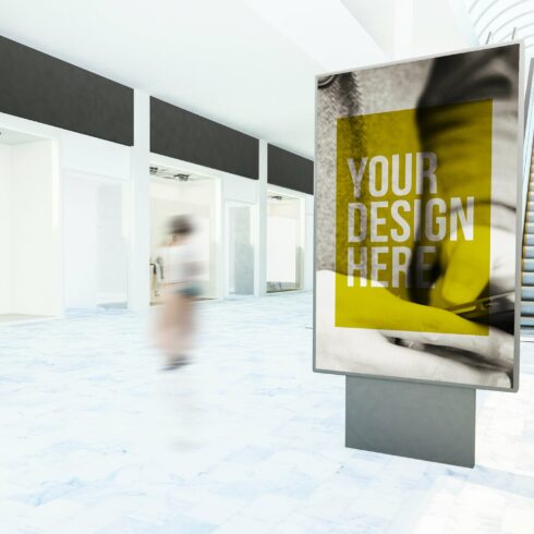 Billboard in Shopping Mall Mockup cover image.