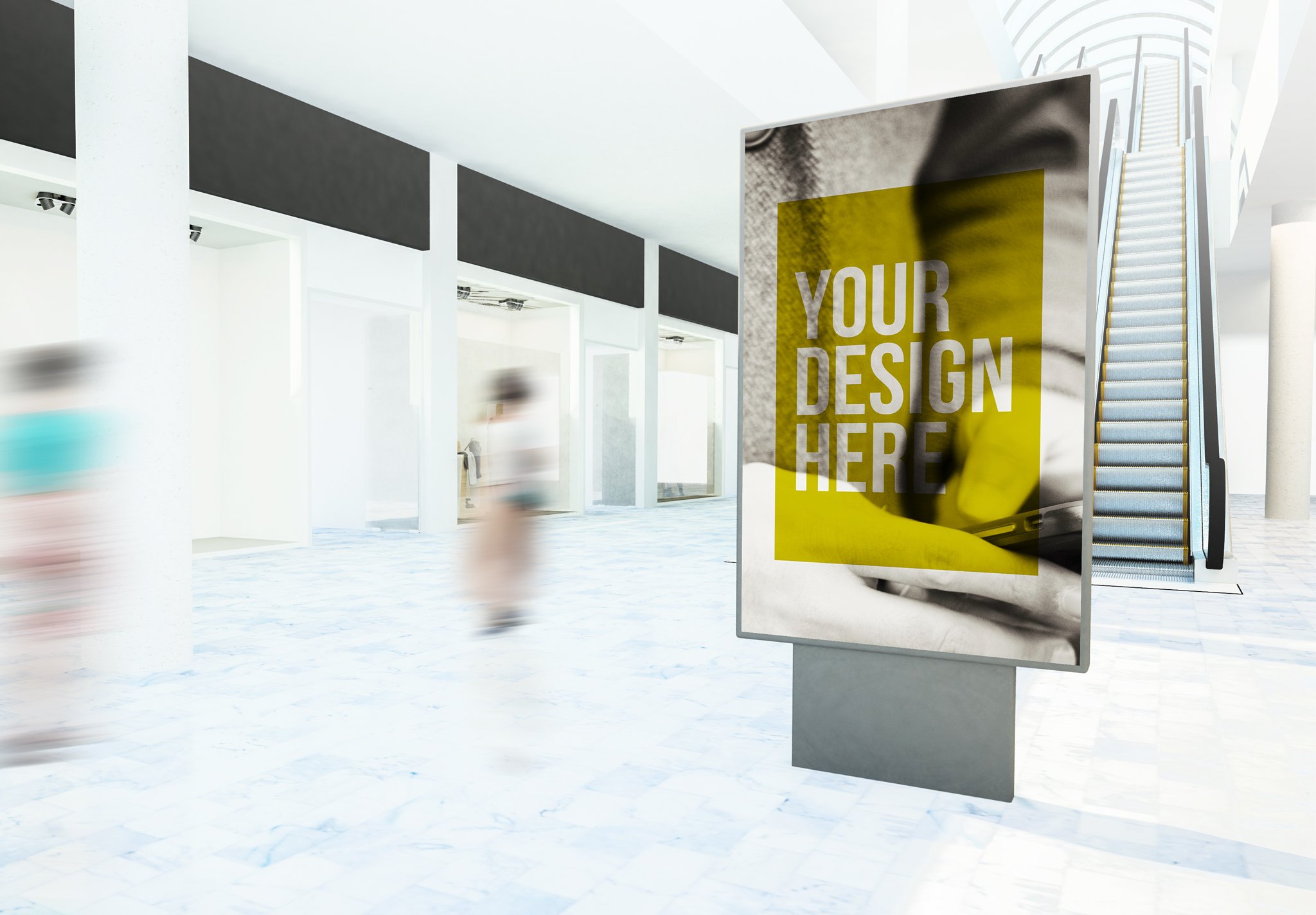 Billboard in Shopping Mall Mockup cover image.