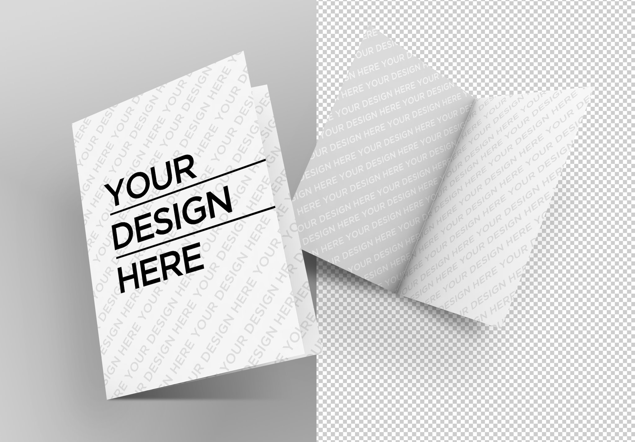 Bifold brochure Mockup cover image.