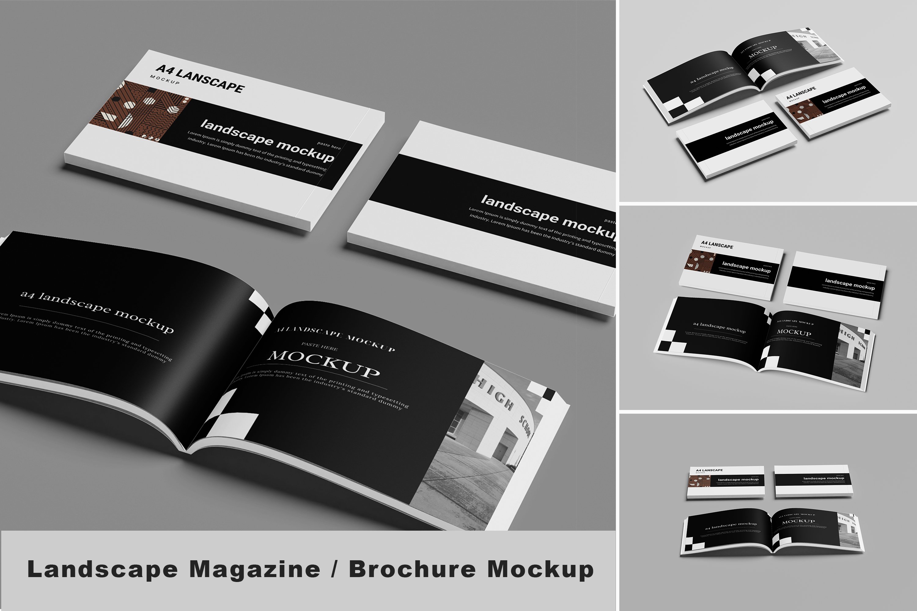 Landscape Magazine / Brochure Mockup cover image.