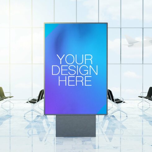 Billboard on Airport Lobby Mockup cover image.