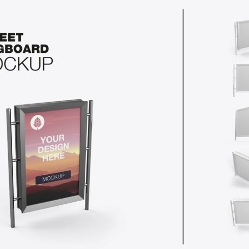 Outdoor Kiosk Advertisement Mockup cover image.