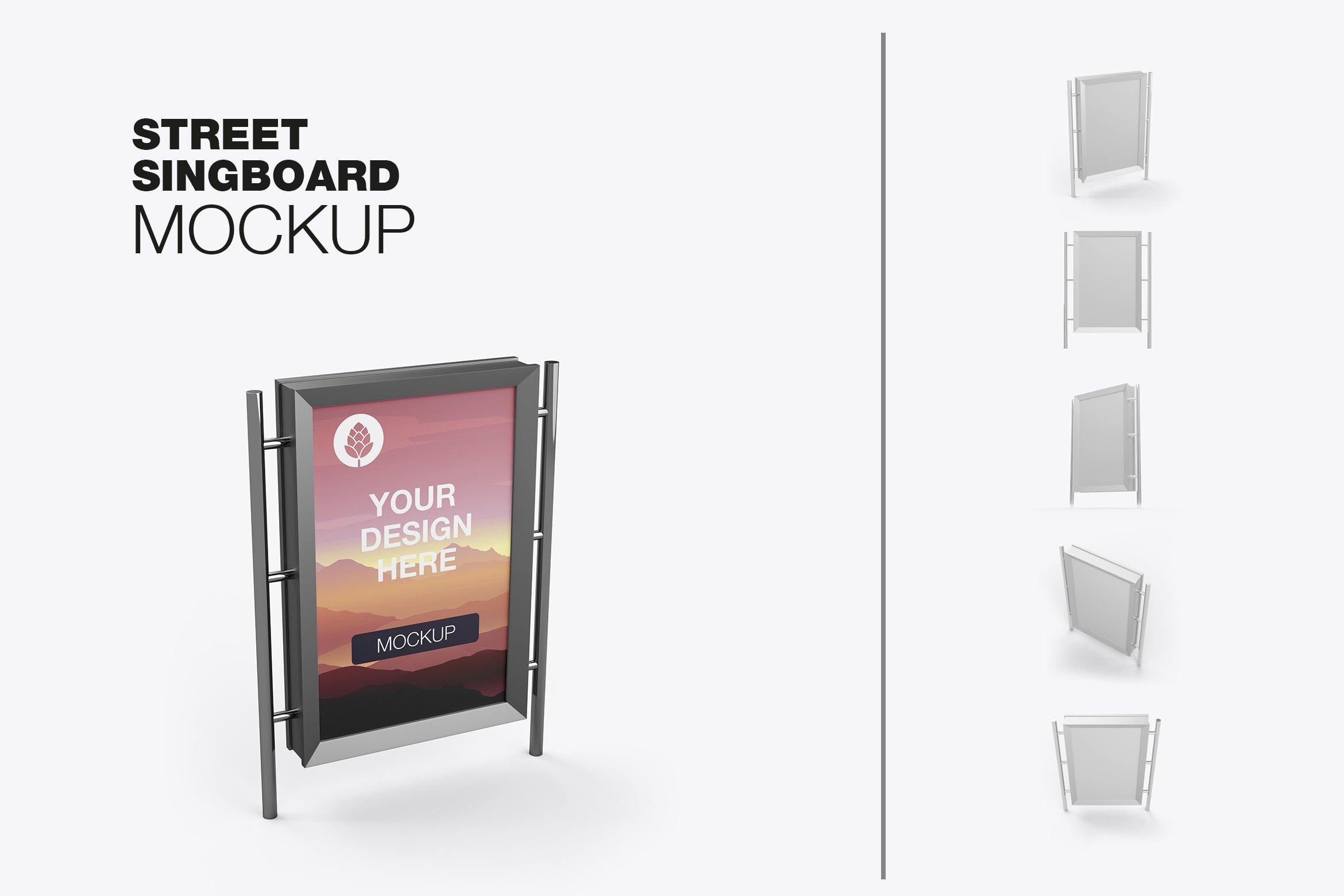 Outdoor Kiosk Advertisement Mockup cover image.