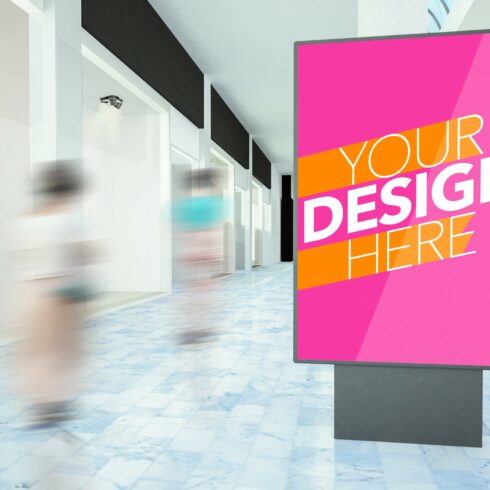 Billboard on Mall mockup cover image.