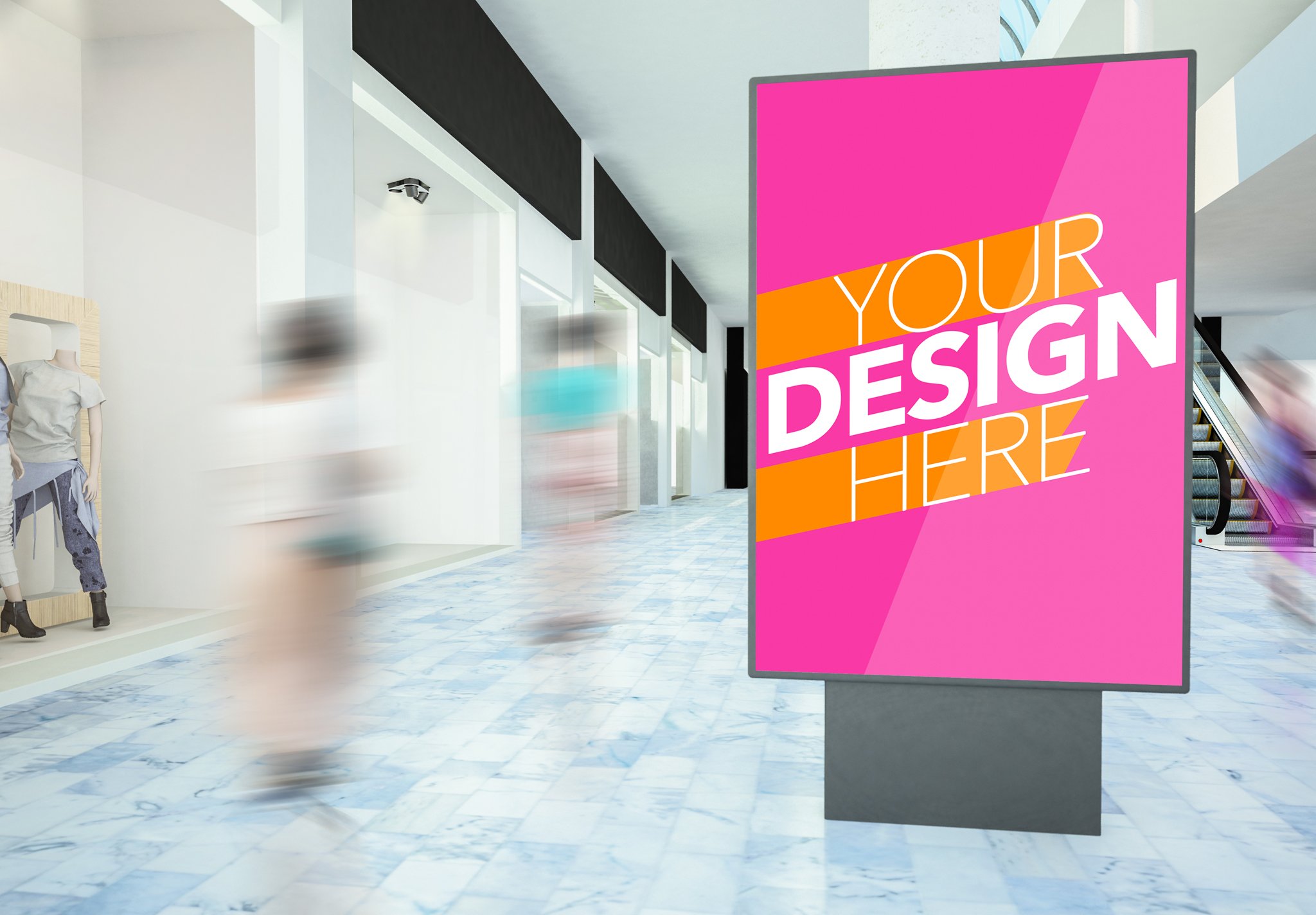 Billboard on Mall mockup cover image.