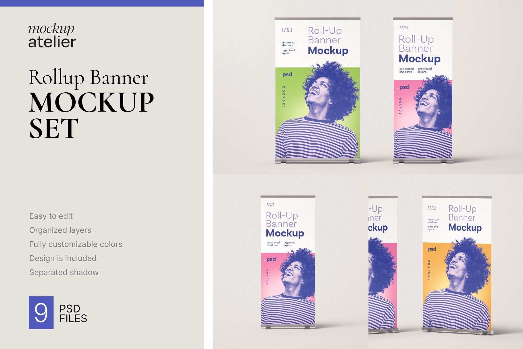 Rollup Banner Mockup Set cover image.