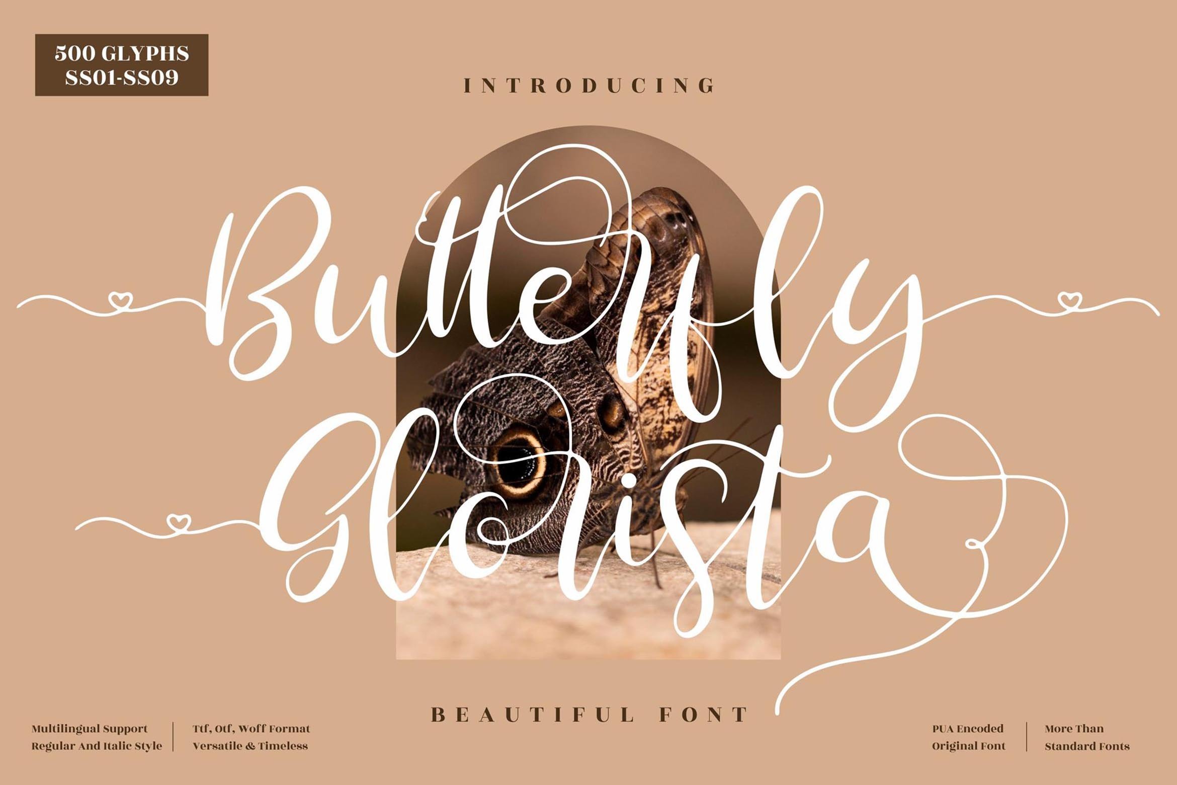 Butterfly Glorista Script LS cover image.