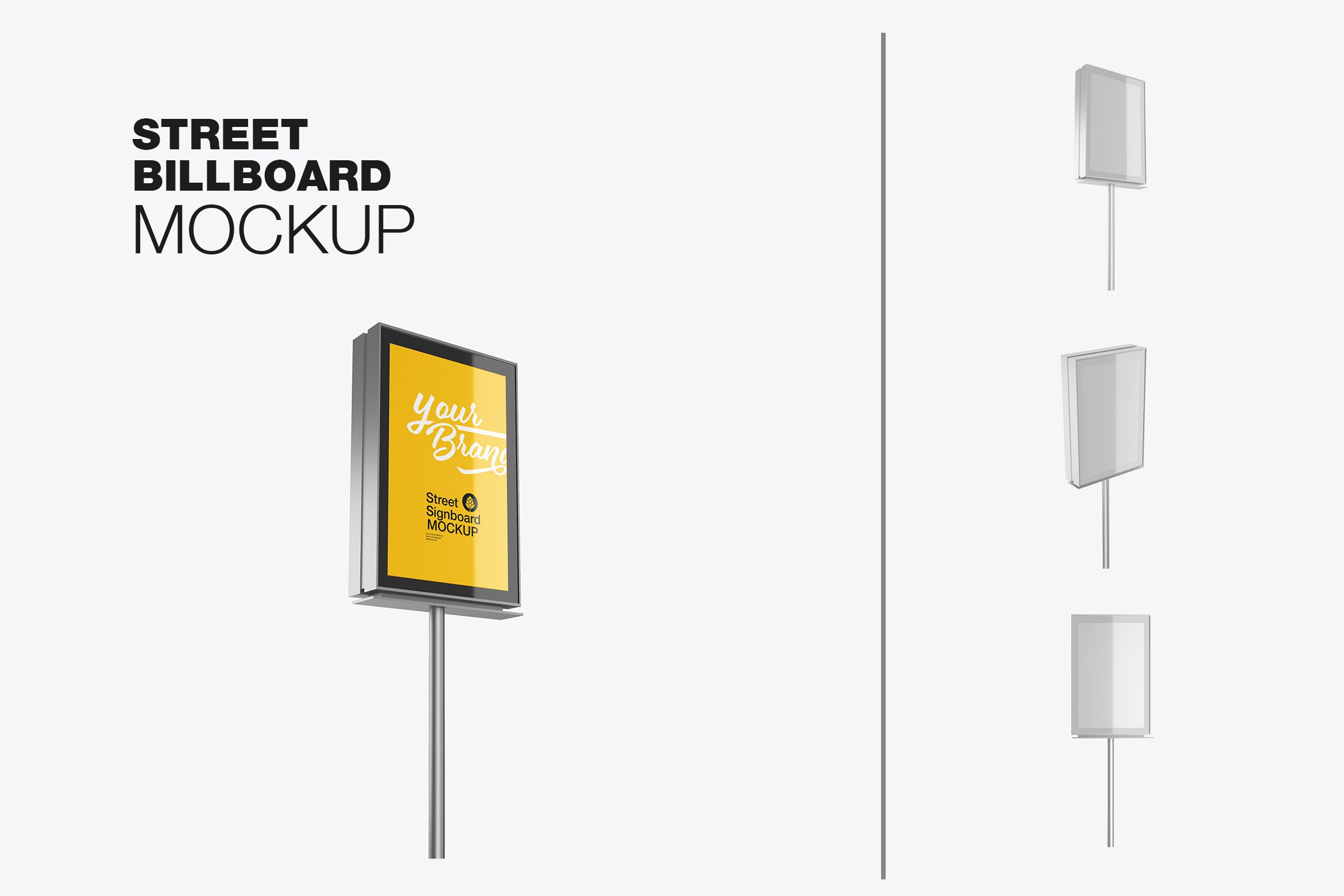 Outdoor Kiosk Advertisement Mockup cover image.