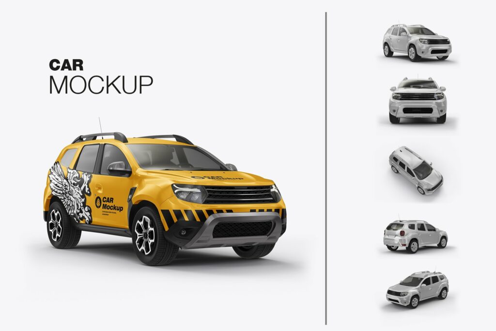Set Car Wrap Mockup – MasterBundles