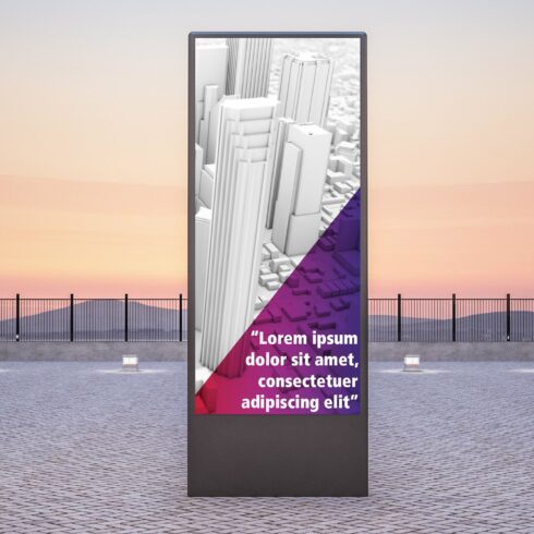 Vertical Kiosk Mockup cover image.