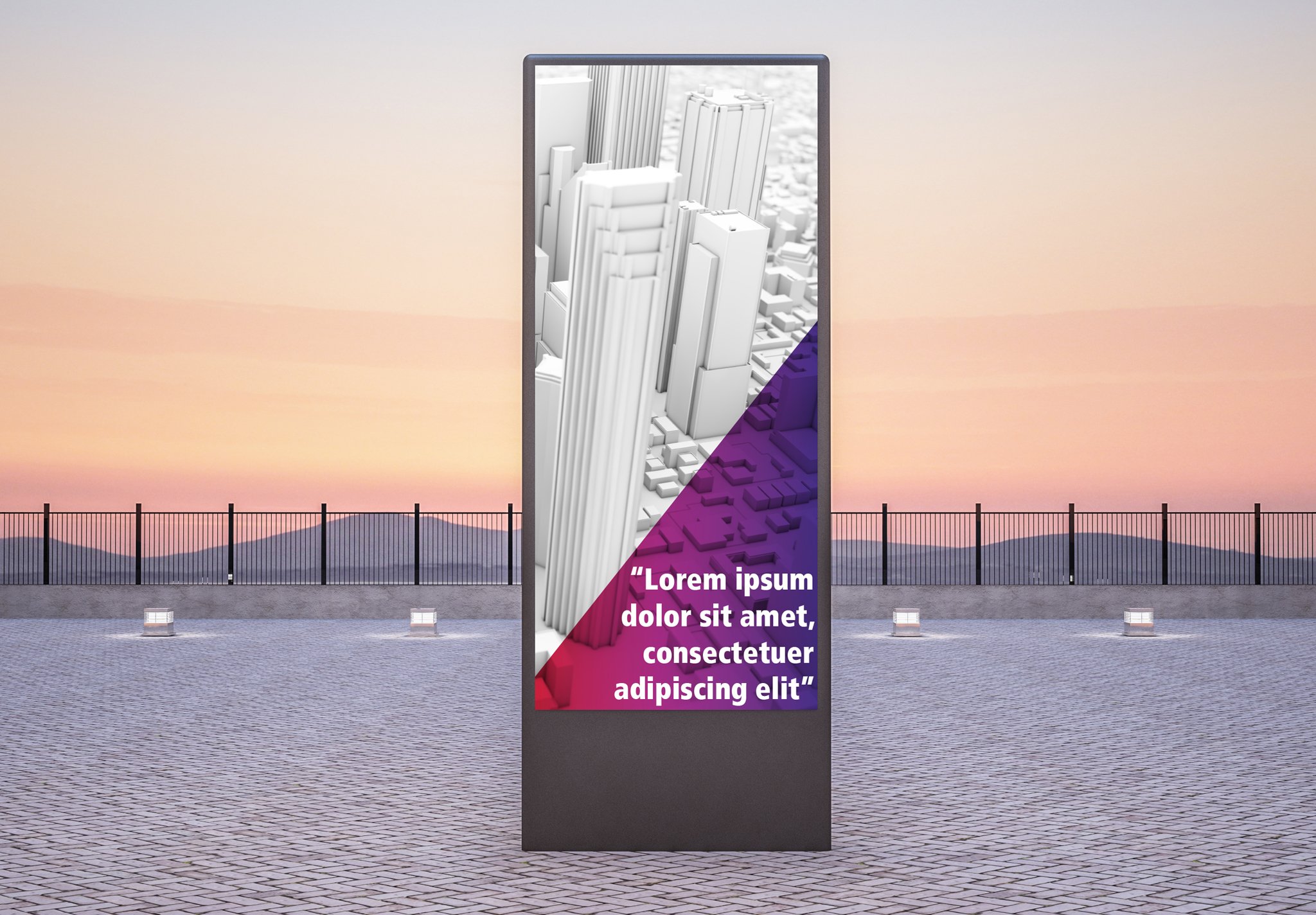 Vertical Kiosk Mockup cover image.