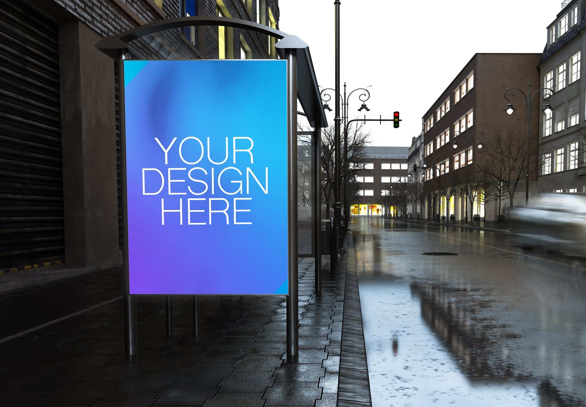 Billboard at Bus Stop Mockup cover image.