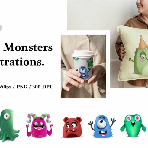 Cute Illustrations Monsters Pack cover image.