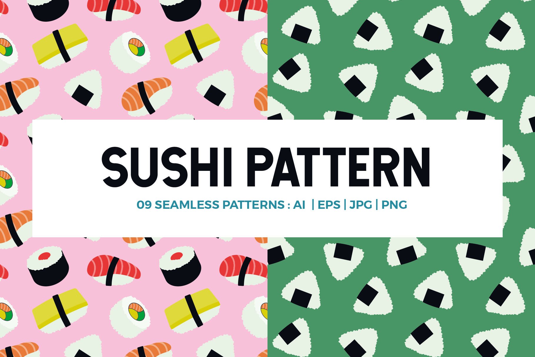 Sushi Seamless Pattern cover image.