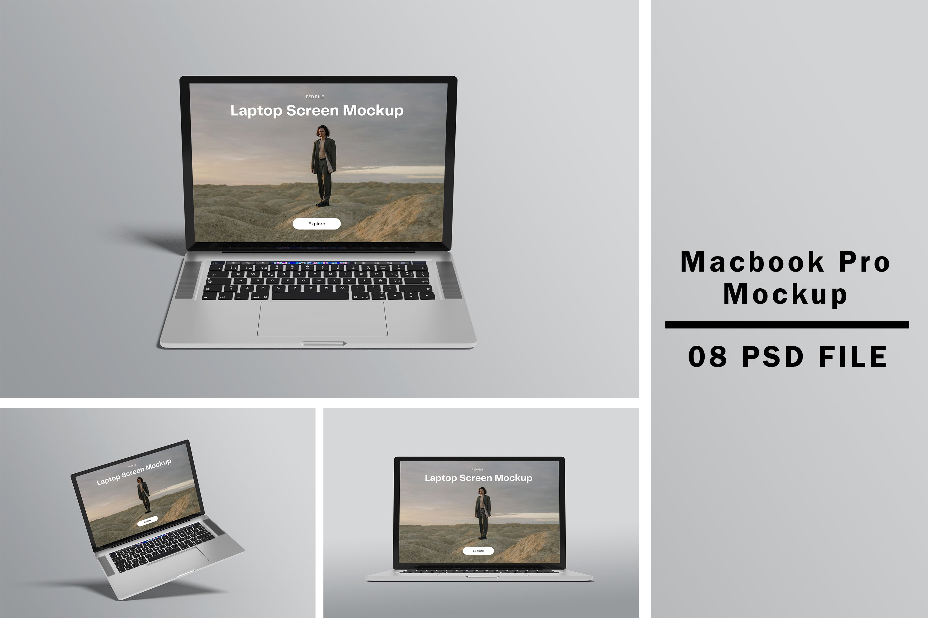 Macbook Pro Mockups cover image.