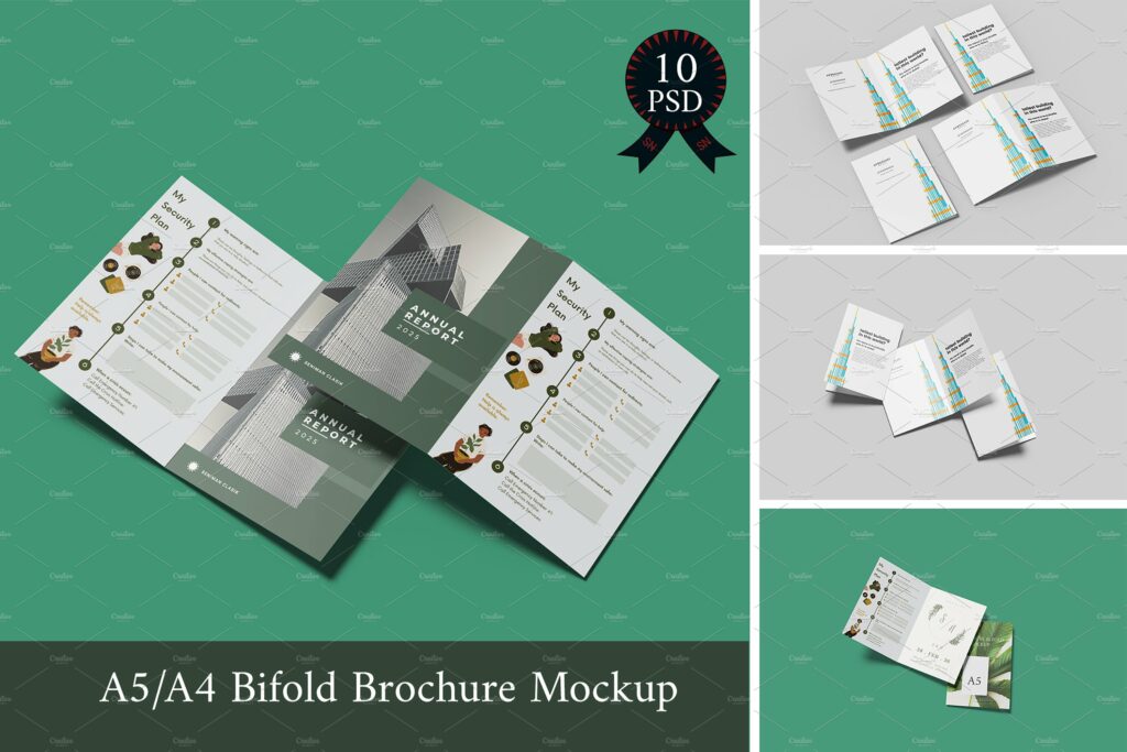 A5 Bifold Brochure Mockup – MasterBundles