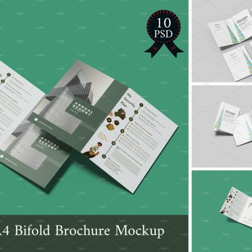 A5 Bifold Brochure Mockup cover image.