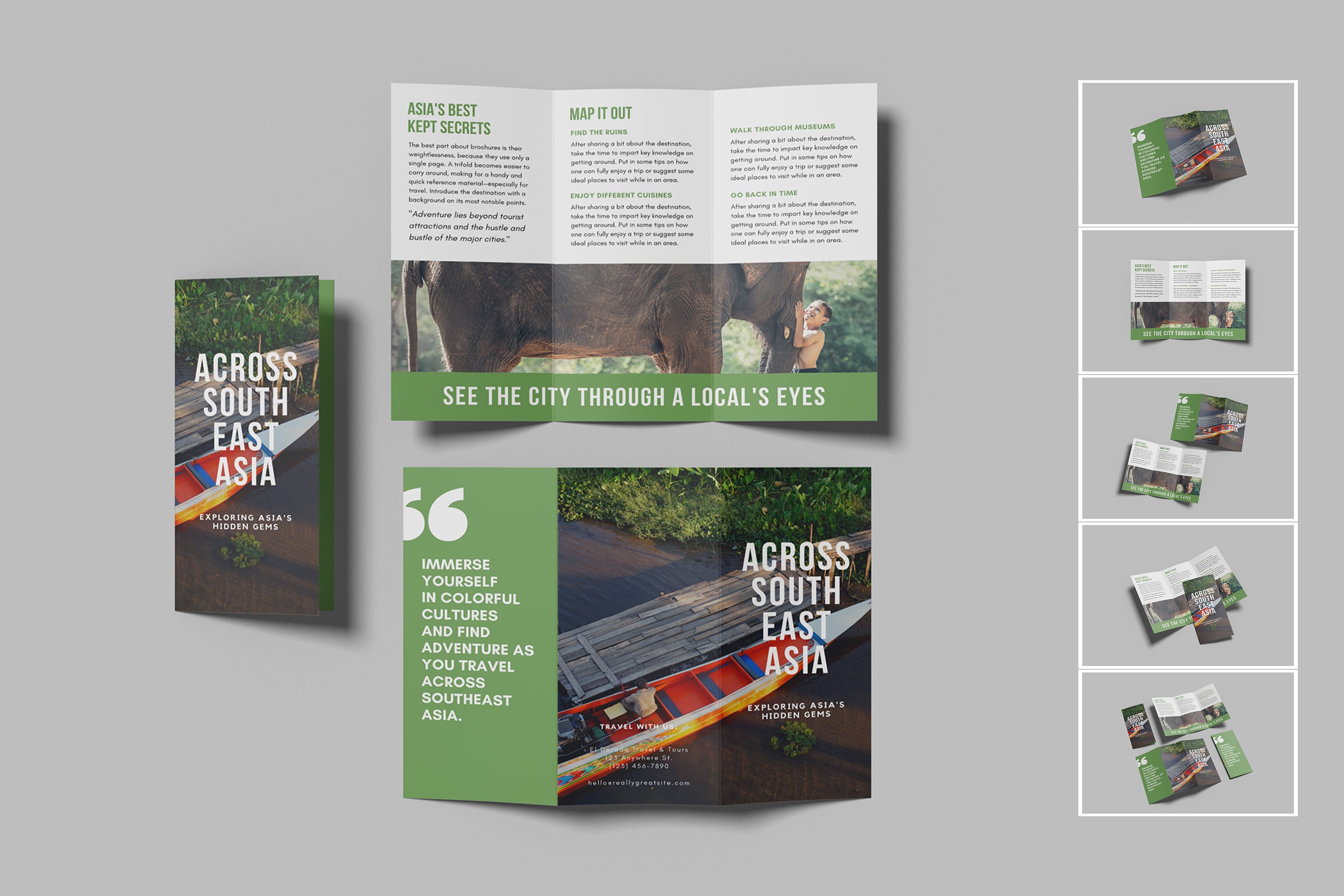 A4 Trifold Brochure Mockup cover image.