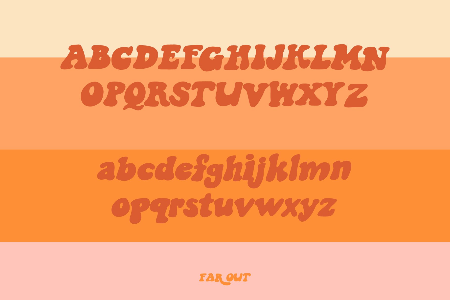 Far Out! - A Groovy Typeface preview image.