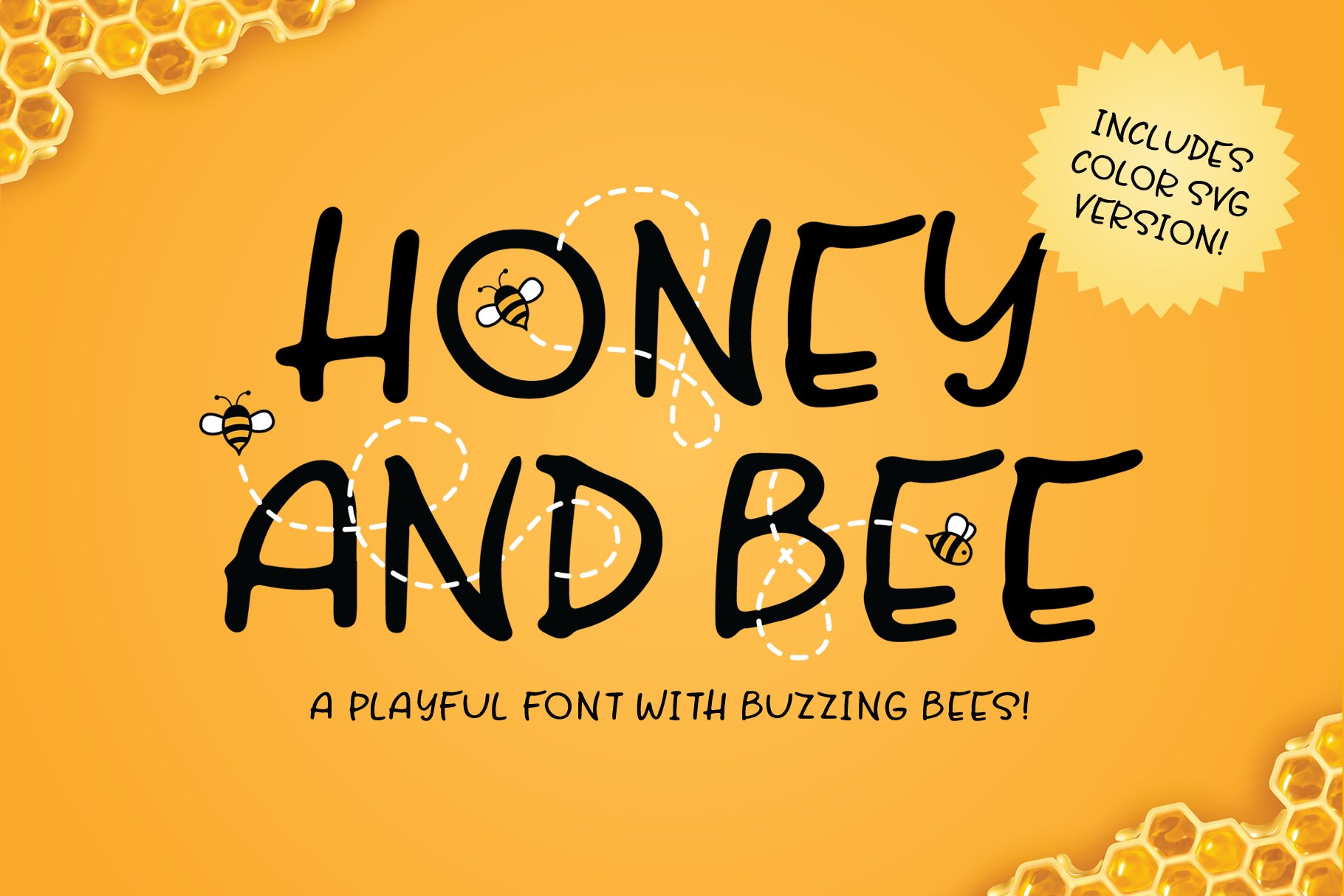 Honey and Bee Font cover image.
