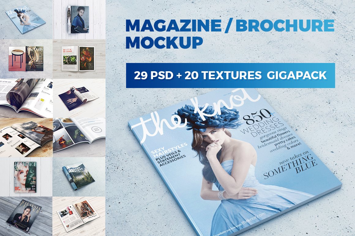 Magazine - Brochure MockUp GigaPack cover image.