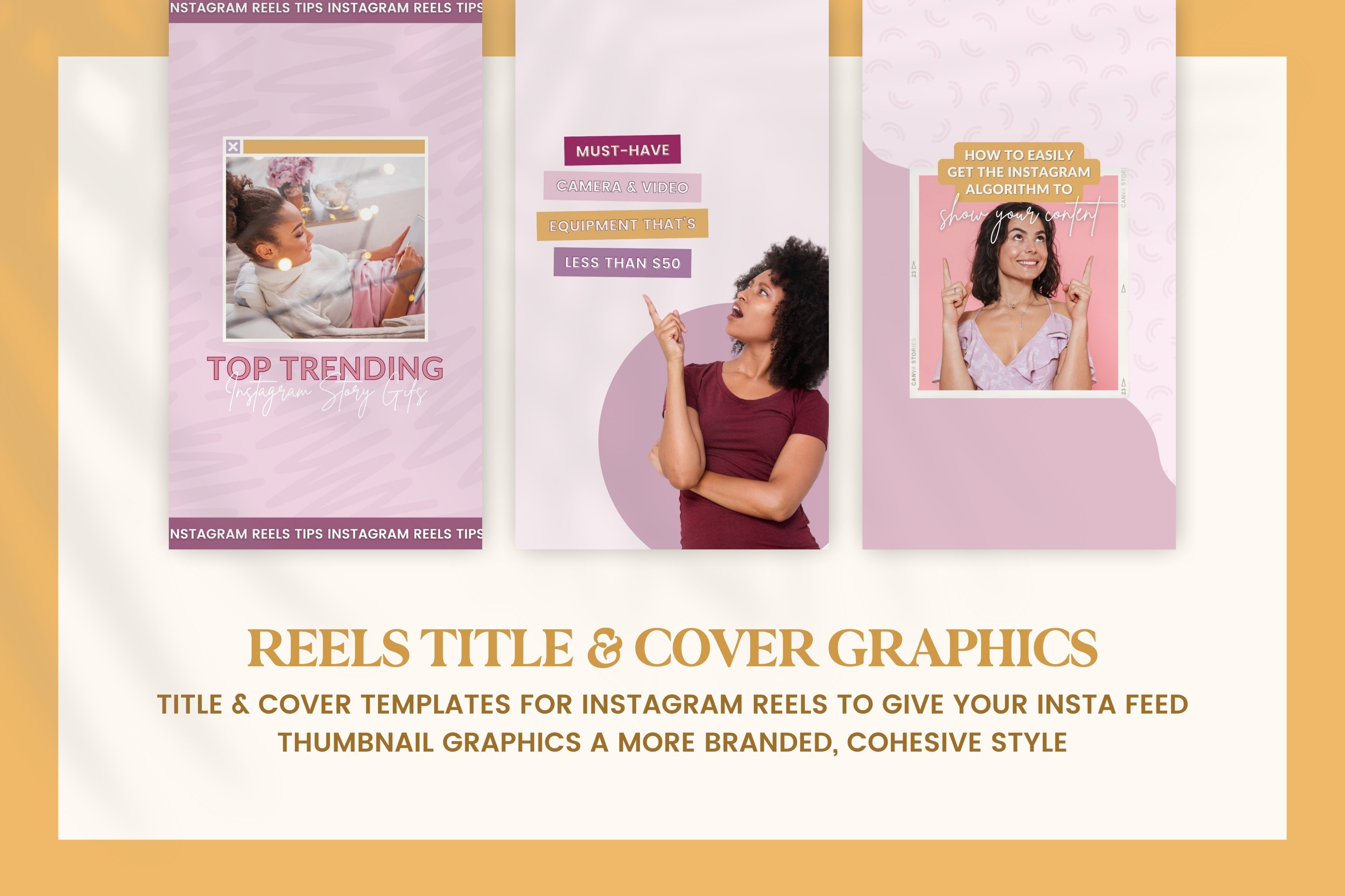 title cover customizable insta story reels instagram creator coaches engagement post template bundle canva creative market 60
